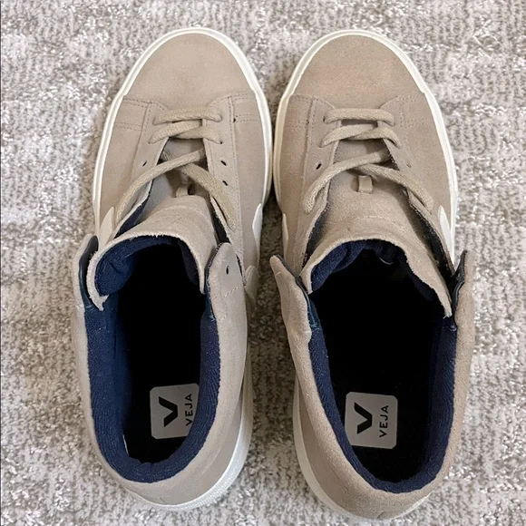 Veja Women’s Minotaur Suede Hi-Top Sneaker Dune—9 - Picture 10 of 14